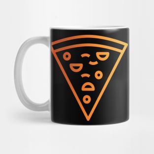 Neon Orange Pizza Slice Mug